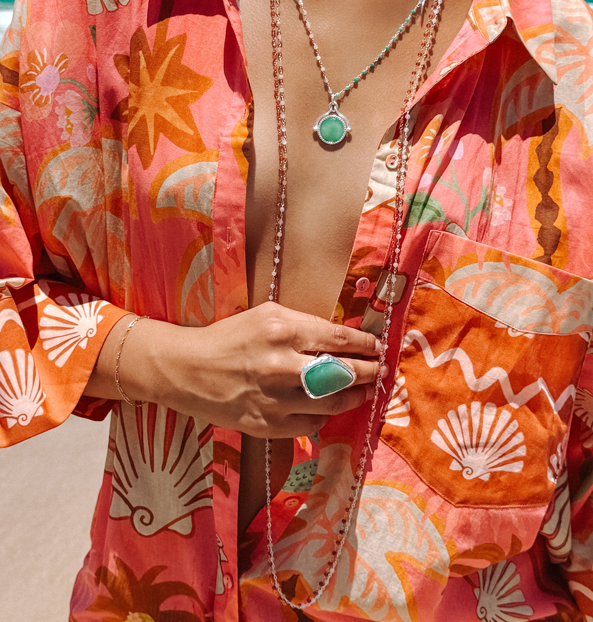 Atelier Long Beaded Chain Necklace - Image 2