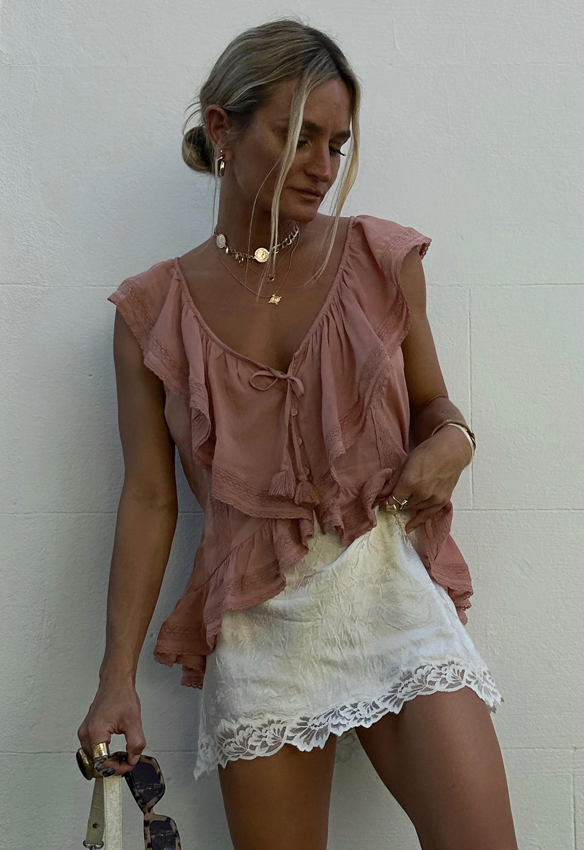 Dubois Bias Mini Skirt