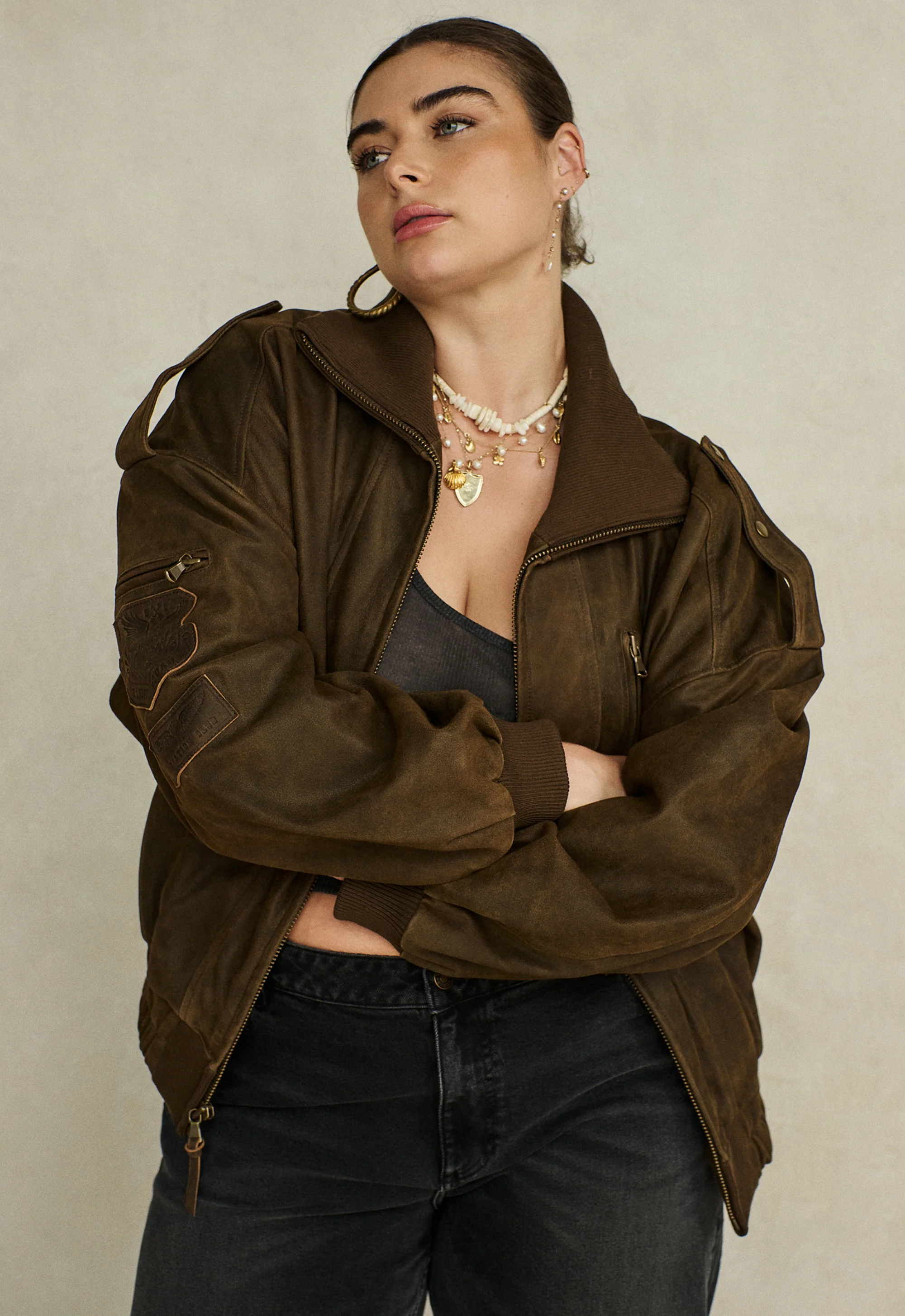 Fontaine Leather Bomber Jacket - Image 6