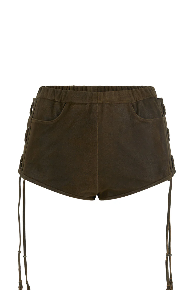 Fontaine Leather Mini Short - Image 7